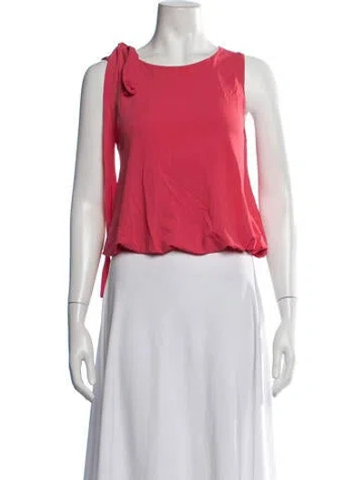 Pre-owned Byblos Scoop Neck Sleeveless Top In Pink