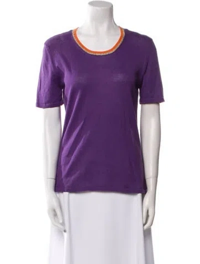 Pre-owned Byblos Scoop Neck Sweater In Blue