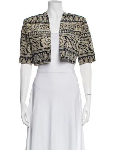 Pre-owned Byblos Silk Printed Bolero In Multi