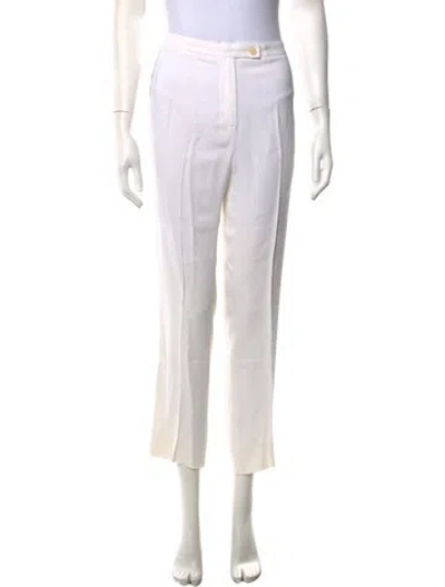 Pre-owned Byblos Straight Leg Pants In White