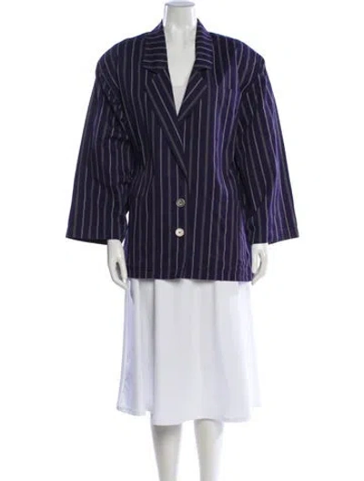 Pre-owned Byblos Vintage 1980's Blazer In Blue