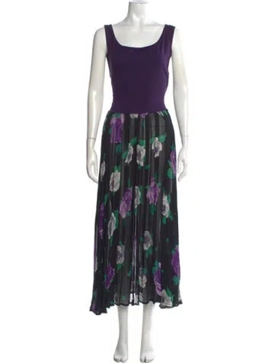 Pre-owned Byblos Vintage Long Dress In Purple