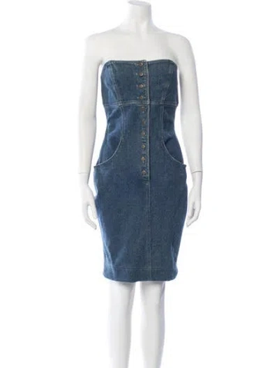 Pre-owned Byblos Vintage Mini Dress In Blue