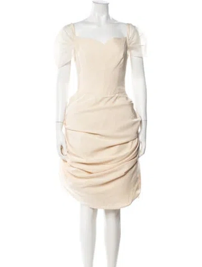 Pre-owned Byblos Vintage Mini Dress In Neutrals