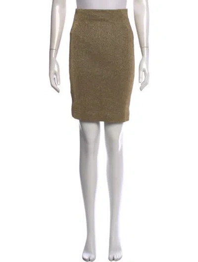 Pre-owned Byblos Vintage Mini Skirt In Gold/metallic