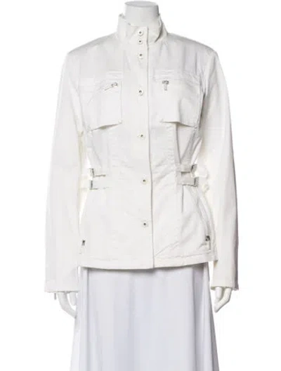 Pre-owned Byblos Vintage Utility Jacket In White