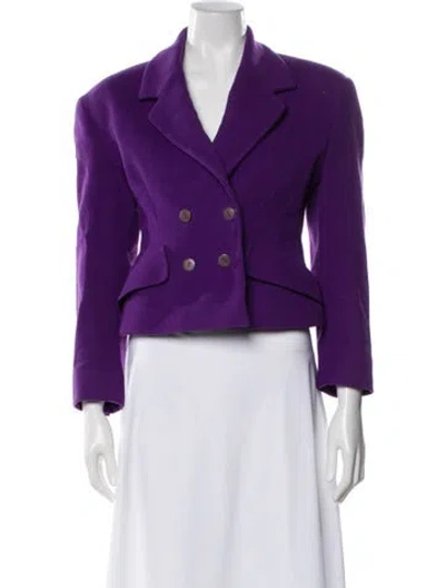 Pre-owned Byblos Vintage Wool Blazer In Purple