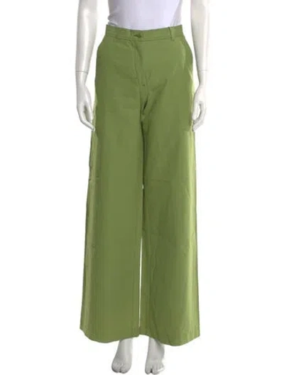 Pre-owned Byblos Wide Leg Pants In Green