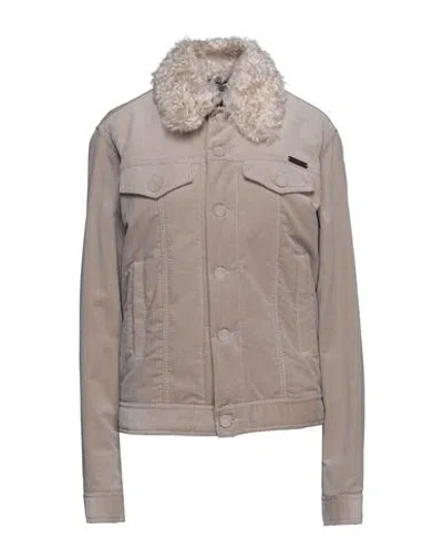 Byblos Woman Jacket Light Brown Size 14 Cotton, Elastane In Multi