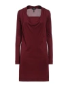 Byblos Woman Mini Dress Garnet Size 4 Viscose, Polyamide In Red