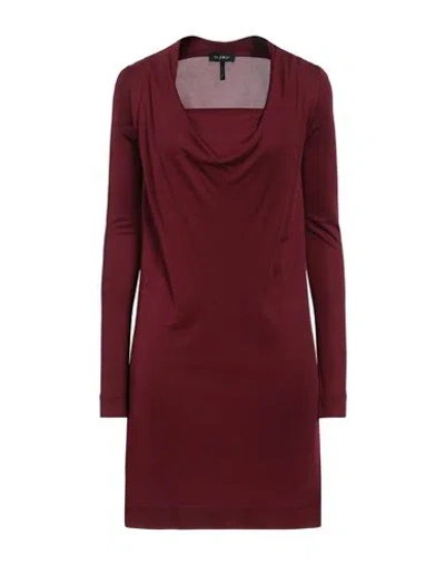 Byblos Woman Mini Dress Garnet Size 4 Viscose, Polyamide In Red