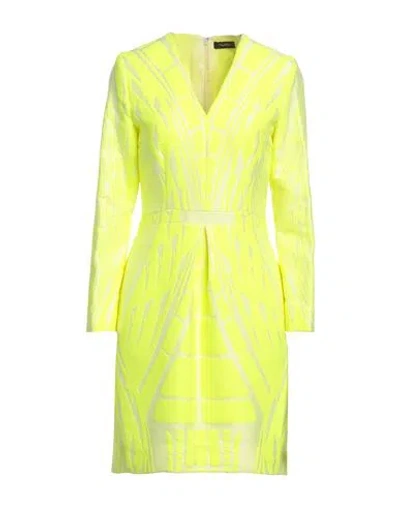 Byblos Woman Mini Dress Lime Green Size 10 Polyamide, Polyester