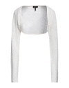 Byblos Woman Shrug Ivory Size L Merino Wool In White