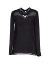 Byblos Woman Top Black Size 4 Silk, Polyamide In Black