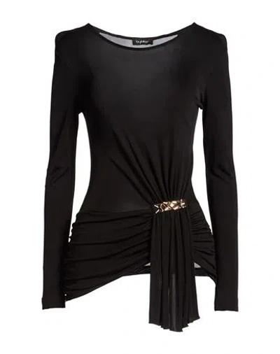 Byblos Woman Top Black Size 6 Viscose