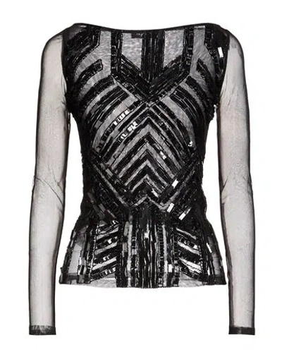 Byblos Woman Top Black Size Xs Polyamide In Multi
