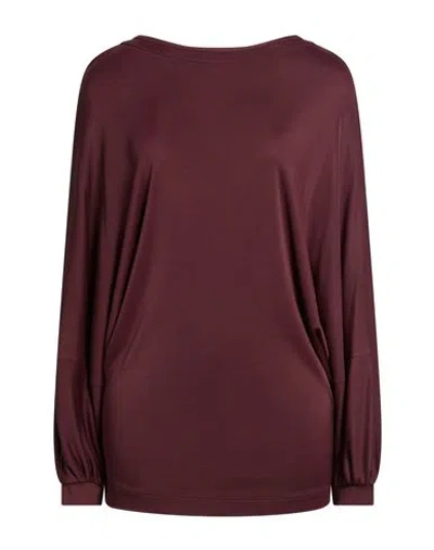 Byblos Woman Top Burgundy Size S Viscose In Brown