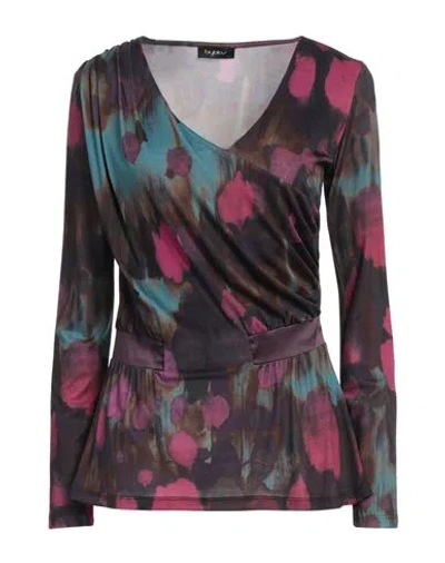 Byblos Woman Top Garnet Size 6 Viscose, Elastane, Silk In Red