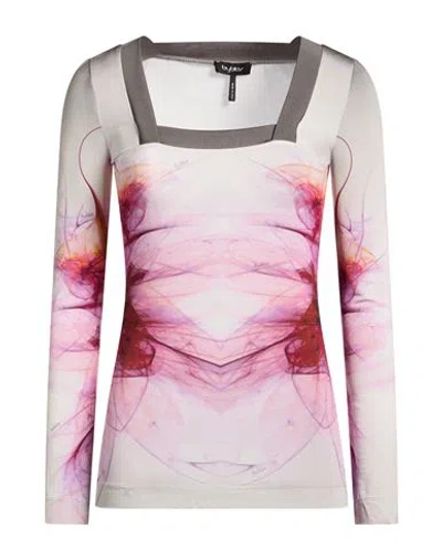 Byblos Woman Top Light Grey Size Xs Viscose, Elastane In Gray