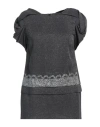 Byblos Woman Top Charcoal Size 4 Viscose, Polyester, Polyamide In Grey