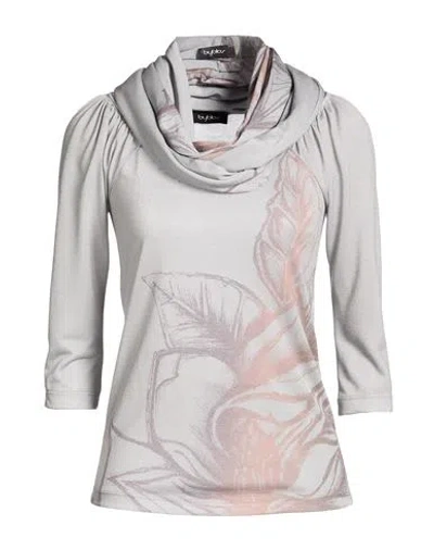 Byblos Woman T-shirt Grey Size L Viscose, Elastane In Gray