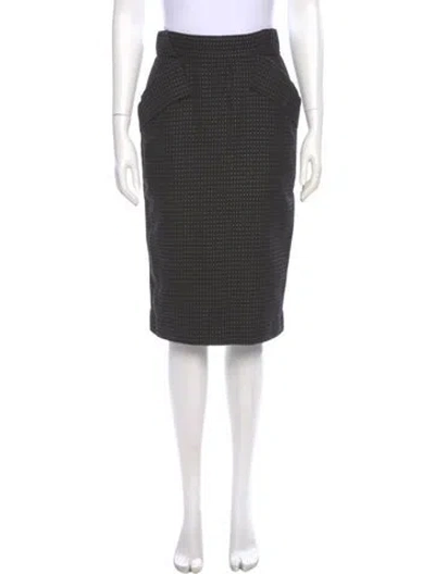 Pre-owned Byblos Wool Knee-length Skirt In Gray