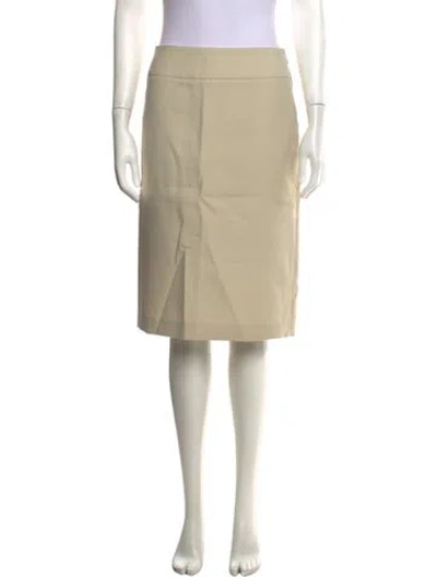 Pre-owned Byblos Wool Knee-length Skirt In Neutrals