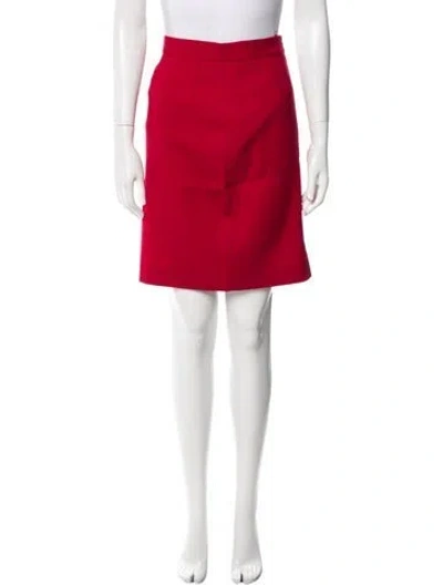 Pre-owned Byblos Wool Knee-length Skirt In Red