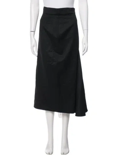 Pre-owned Byblos Wool Midi Length Skirt In Black