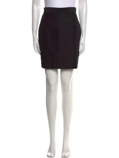 Pre-owned Byblos Wool Mini Skirt In Black