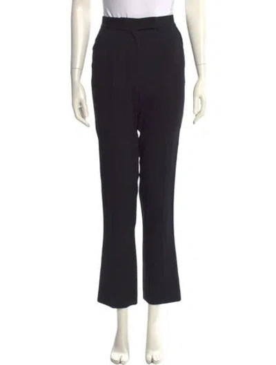 Pre-owned Byblos Wool Straight Leg Pants In Black