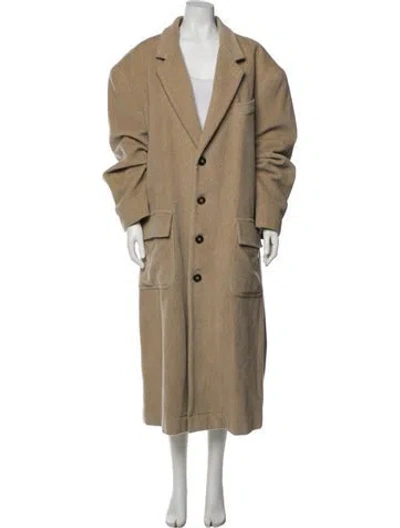 Pre-owned Byblos Wool Trench Coat In Neutral