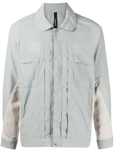 Byborre Button-down Panelled Jacket In Gray