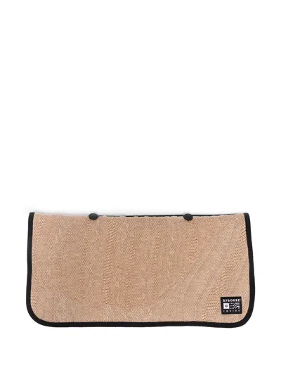 Byborre Logo-patch Pillowcase In Neutrals