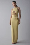 By.dyln By. Dyln Calyssa Side-tie Keyhole Cutout Maxi Skirt In Citrus, Women's At Urban Outfitters In Citrus