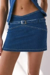 By.dyln By. Dyln Renae Belted Denim Mini Skirt In Blue, Women's At Urban Outfitters In Blue