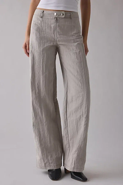 By.dyln By. Dyln Tasha Seamed Utility Wide Leg Pant In Ivory, Women's At Urban Outfitters In Neutral