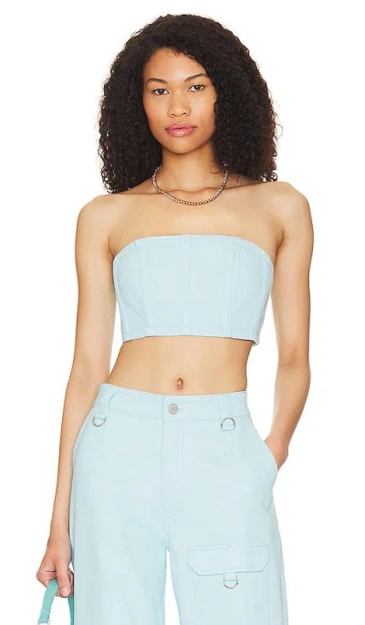 By.dyln Cooper Crop Top In Light Blue