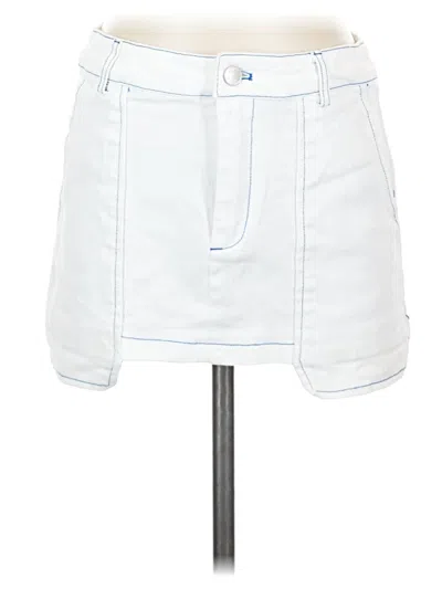 Pre-owned By.dyln Denim Skirt In White