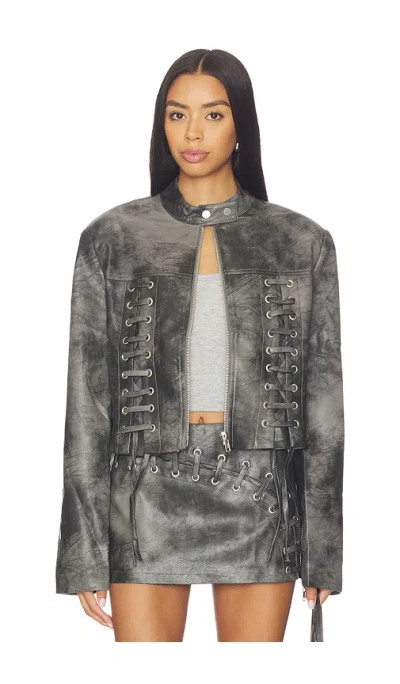 By.dyln Karlita Jacket In Gray