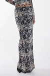 By.dyln Maddox Print Mesh Maxi Skirt