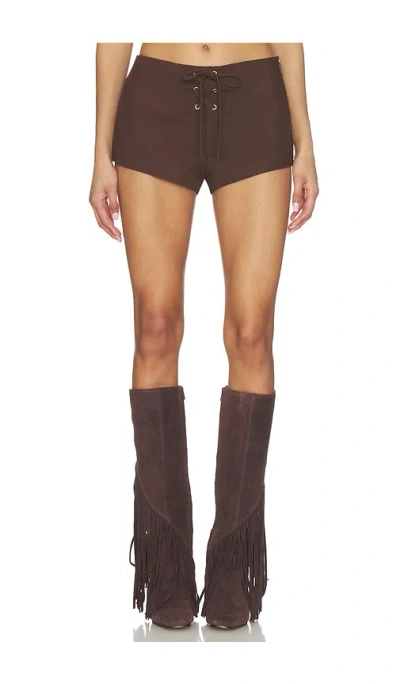 By.dyln Mila Micro Short In Brown