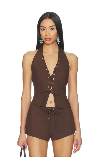 By.dyln Mila Top In Brown