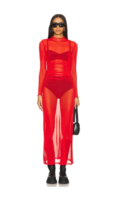 By.dyln Nina Maxi Dress In Red