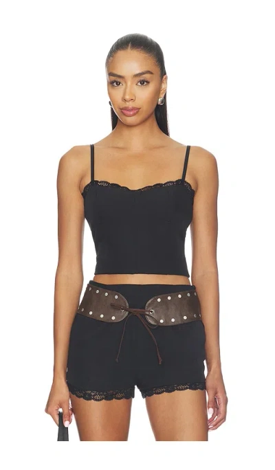 By.dyln Onyx Corset Top In Black