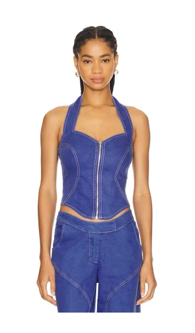 By.dyln Ramona Corset Top In 다크 블루