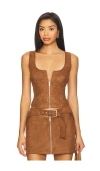 By.dyln Regina Top In Brown