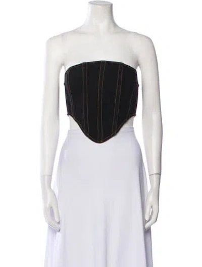 Pre-owned By.dyln Strapless Crop Top In Black