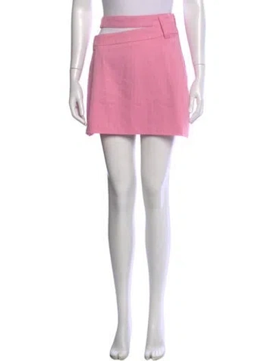 Pre-owned By.dyln Striped Mini Skirt In Pink