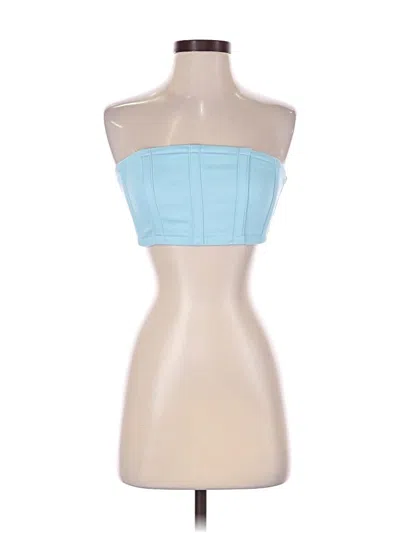Pre-owned By.dyln Tube Top Blue Strapless Neckline Tops